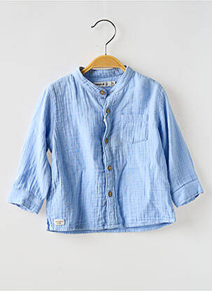 Chemise manches longues coupe droite bleu MAYORAL garcon