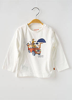 T-shirt manches longues manches longues blanc MAYORAL garçon
