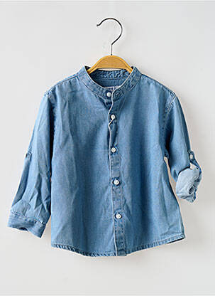 Chemise manches longues coupe droite bleu MAYORAL garçon