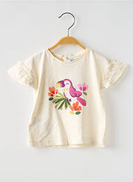 T-shirt coupe droite manches courtes beige MAYORAL fille