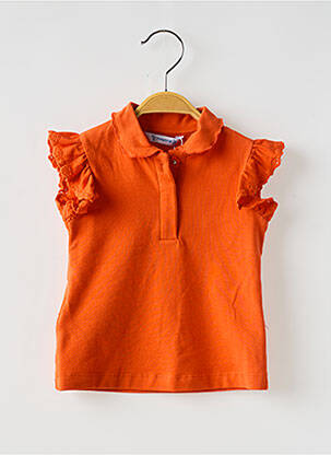 Polo stretch manches courtes orange MAYORAL fille