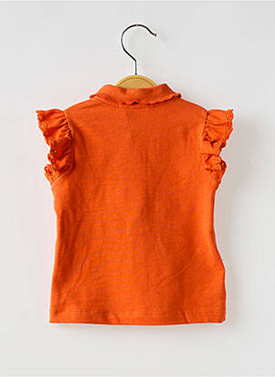 Polo stretch manches courtes orange MAYORAL fille