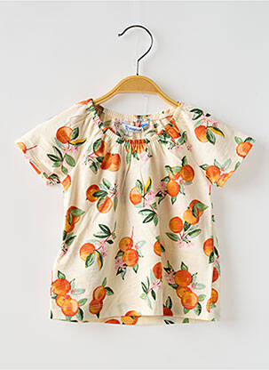T-shirt manches courtes manches courtes orange MAYORAL fille