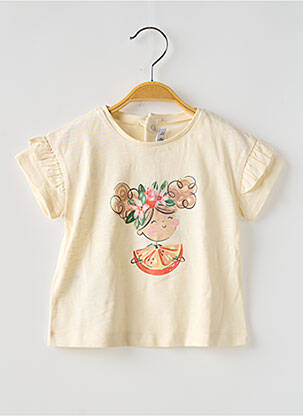 T-shirt coupe droite manches courtes beige MAYORAL fille