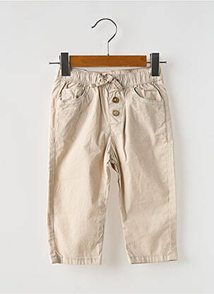 Pantalon droit coupe droite taille élastique beige MAYORAL fille