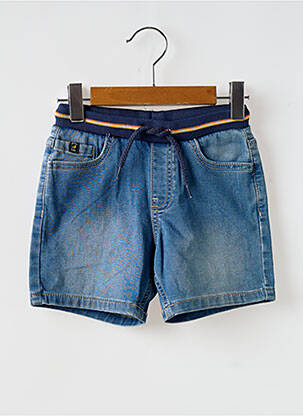 Bermuda tissage denim taille élastique bleu MAYORAL garçon
