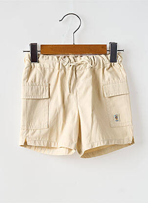 Short tissage popeline taille élastique beige MAYORAL garçon