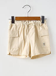 Short tissage popeline taille élastique beige MAYORAL garcon