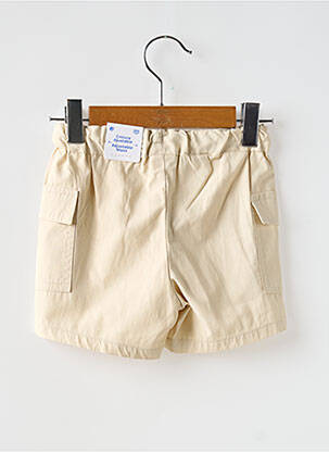 Short tissage popeline taille élastique beige MAYORAL garçon