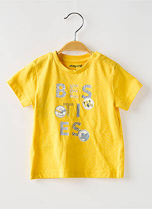 T-shirt sérigraphie floquée manches courtes jaune MAYORAL garcon