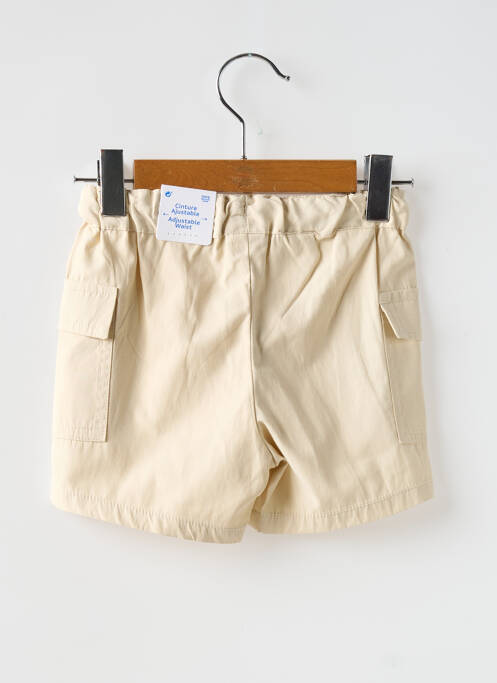 Short tissage popeline taille élastique beige MAYORAL garcon