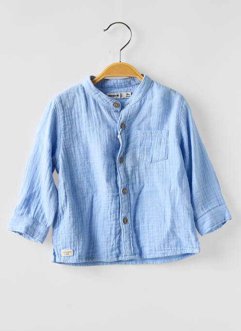 Chemise manches longues bleu MAYORAL pour garçon