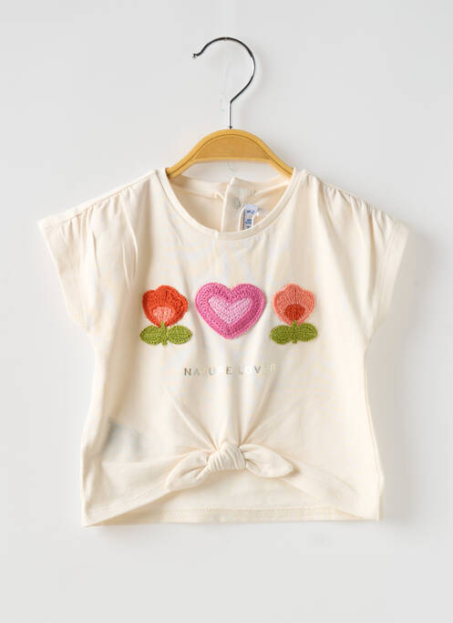 T-shirt beige MAYORAL pour fille