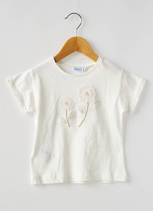 T-shirt blanc MAYORAL pour fille