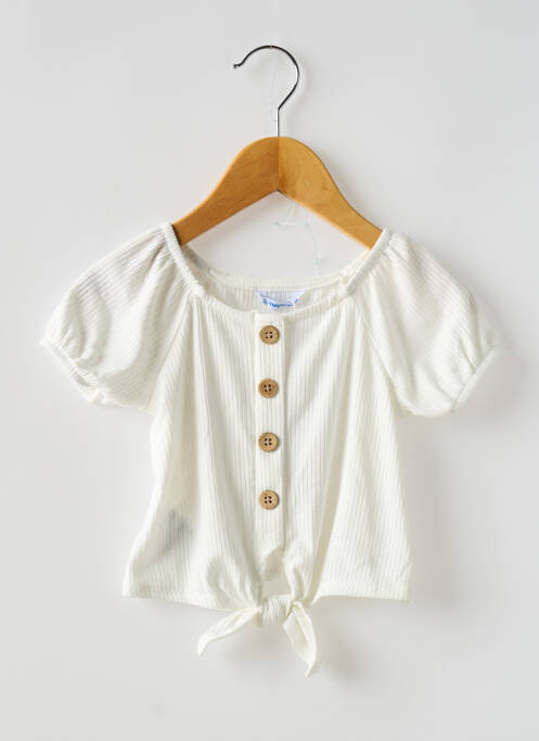 T-shirt blanc MAYORAL pour fille