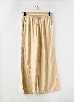 Pantalon large fermeture liens à nouer taille élastique beige GARCIA fille