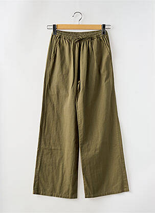 Pantalon large fermeture liens à nouer taille élastique vert GARCIA fille