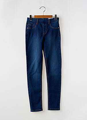 Jeans coupe slim tissage denim taille élastique bleu MAYORAL fille