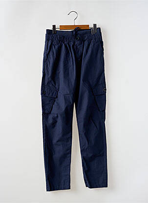 Pantalon cargo coupe droite taille élastique bleu MAYORAL garçon