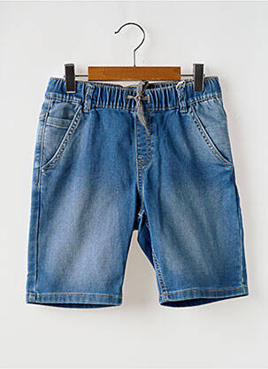Bermuda tissage denim taille élastique bleu MAYORAL garcon