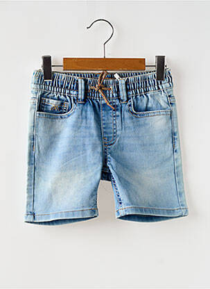 Bermuda tissage denim taille élastique bleu MAYORAL garçon
