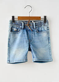 Bermuda tissage denim taille élastique bleu MAYORAL garcon