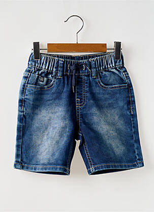 Bermuda tissage denim taille élastique bleu MAYORAL garçon