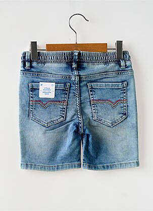 Bermuda tissage denim taille élastique bleu MAYORAL garçon