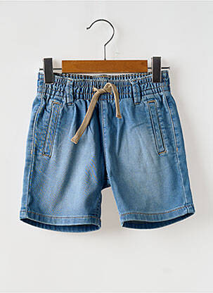 Bermuda tissage denim taille élastique bleu MAYORAL garcon