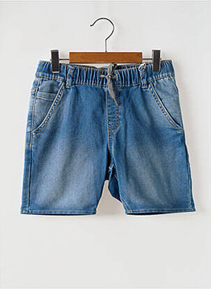 Bermuda tissage denim taille élastique bleu MAYORAL garçon