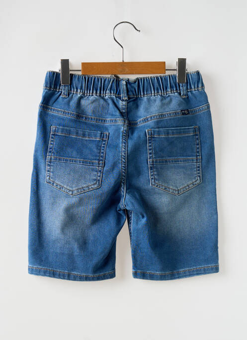 Bermuda tissage denim taille élastique bleu MAYORAL garcon