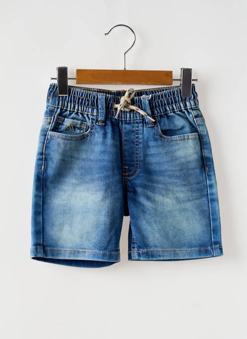 Bermuda tissage denim taille élastique bleu MAYORAL garcon