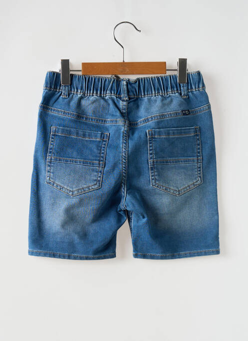 Bermuda tissage denim taille élastique bleu MAYORAL garcon