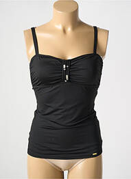Top de bain effet matière satinée noir LIVIA femme