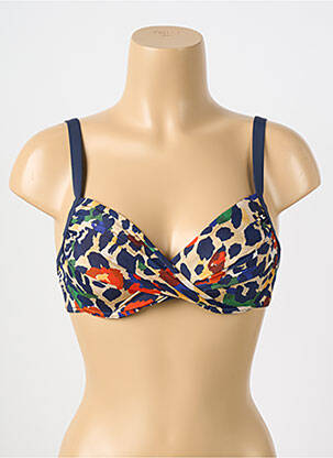 Haut de maillot de bain haut soutien-gorge emboitant haut soutien-gorge emboitant bleu LIVIA femme