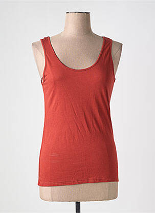 Débardeur stretch sans manche orange LOLA CASADEMUNT femme