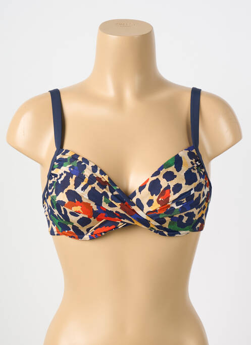 Haut de maillot de bain bleu LIVIA pour femme