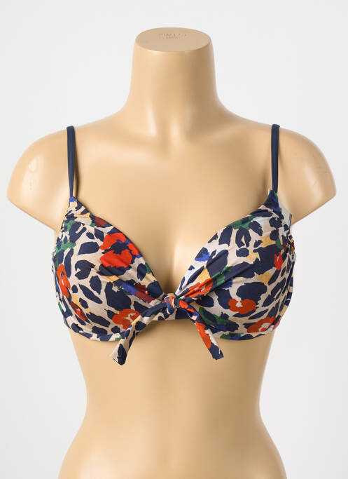 Haut de maillot de bain bleu LIVIA pour femme