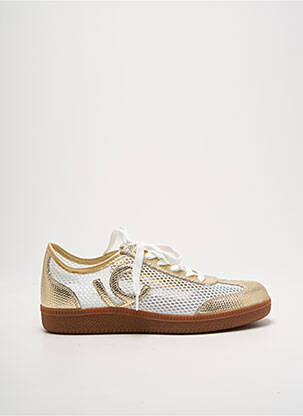 Baskets matière lisse talon plat jusqu'à 3cm or LOLA CASADEMUNT femme