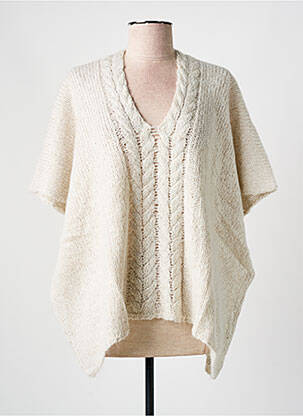 Pull col v manches 3/4 beige SALSA femme