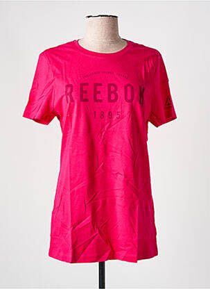T-shirt imprimé fantaisie manches courtes rose REEBOK femme