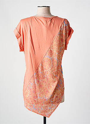 T-shirt imprimé fantaisie manches courtes orange DESIGUAL femme