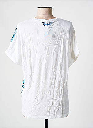 T-shirt coupe droite manches courtes blanc DESIGUAL femme