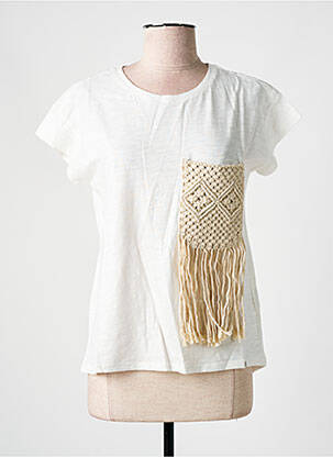 T-shirt coupe cintrée manches courtes blanc SALSA femme