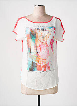 Blouse imprimé fantaisie manches courtes rose SALSA femme
