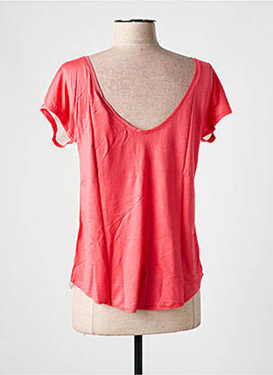Blouse imprimé fantaisie manches courtes rose SALSA femme