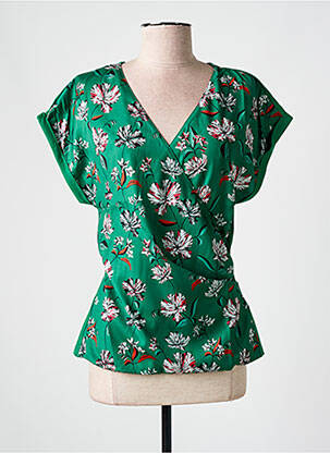 Blouse imprimé fleurs manches courtes vert SALSA femme