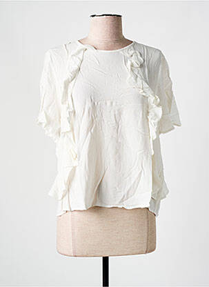 Blouse col rond manches courtes blanc SALSA femme