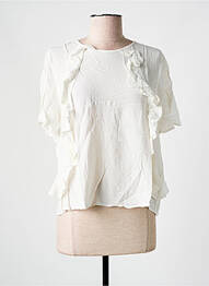 Blouse manches courtes manches courtes blanc SALSA femme