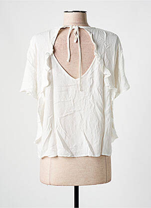 Blouse col rond manches courtes blanc SALSA femme